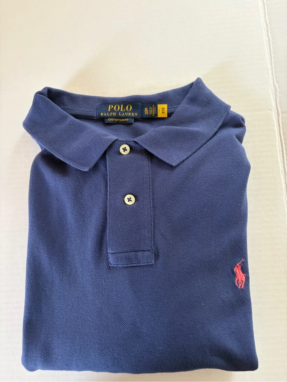 Ralph Lauren Men’s Navy Polo with Pink Pony